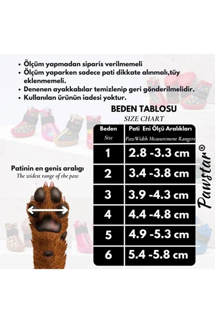 Pawstar Köpek Ayakkabısı Fuşya No:2 görsel 4