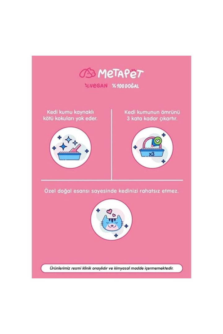 Metapet Kedi Kumu Koku Giderici Parfümlü 400Ml görsel 2