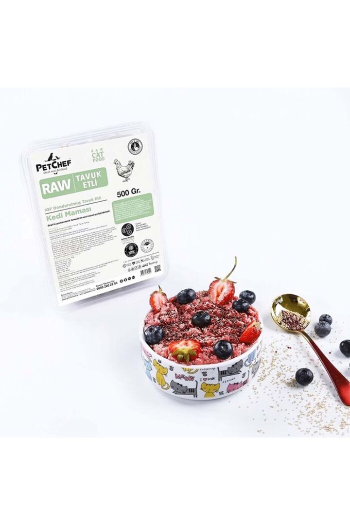 Petchef Raw Tavuk Etli Kedi Mama 500 G görsel 2