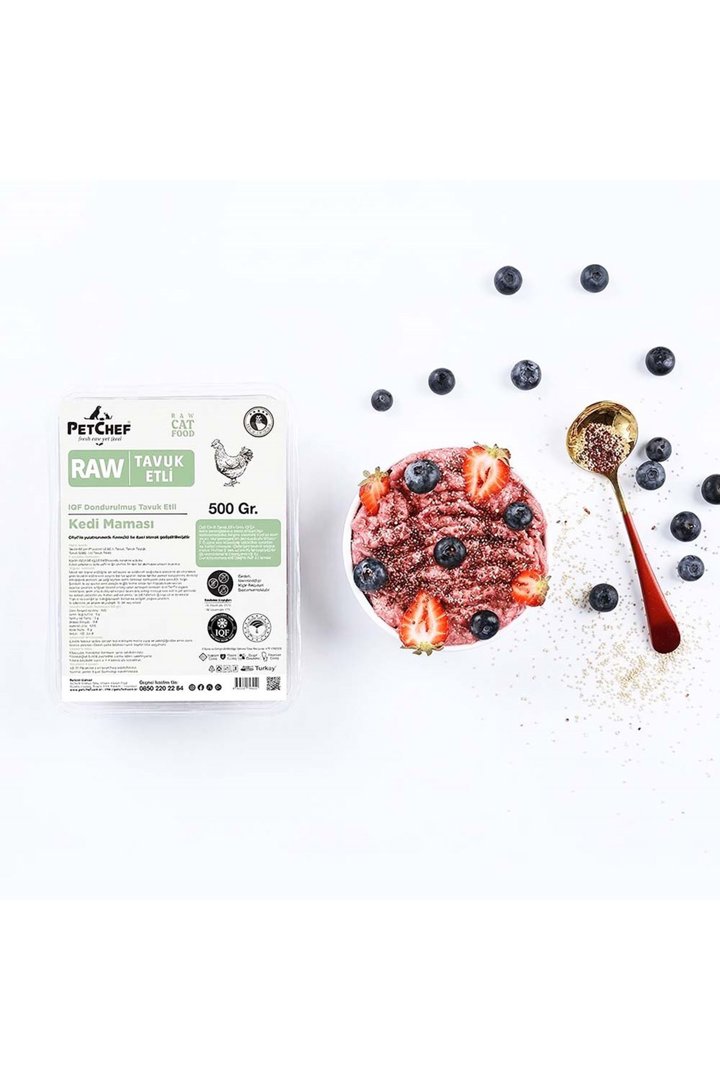 Petchef Raw Tavuk Etli Kedi Mama 500 G