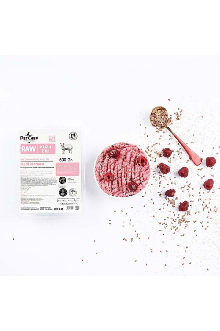 Petchef Raw Kuzu Etli Kedi Mama 500 G