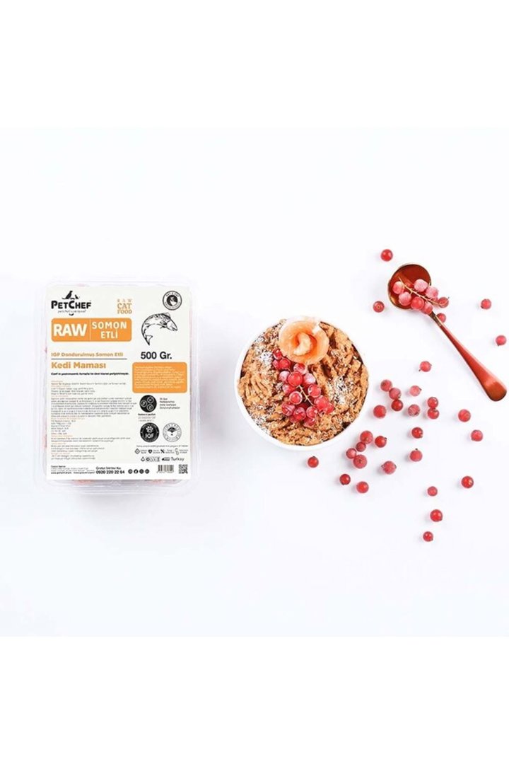 Petchef Naturel Somon Etli Kedi Mama 500 G görsel 2