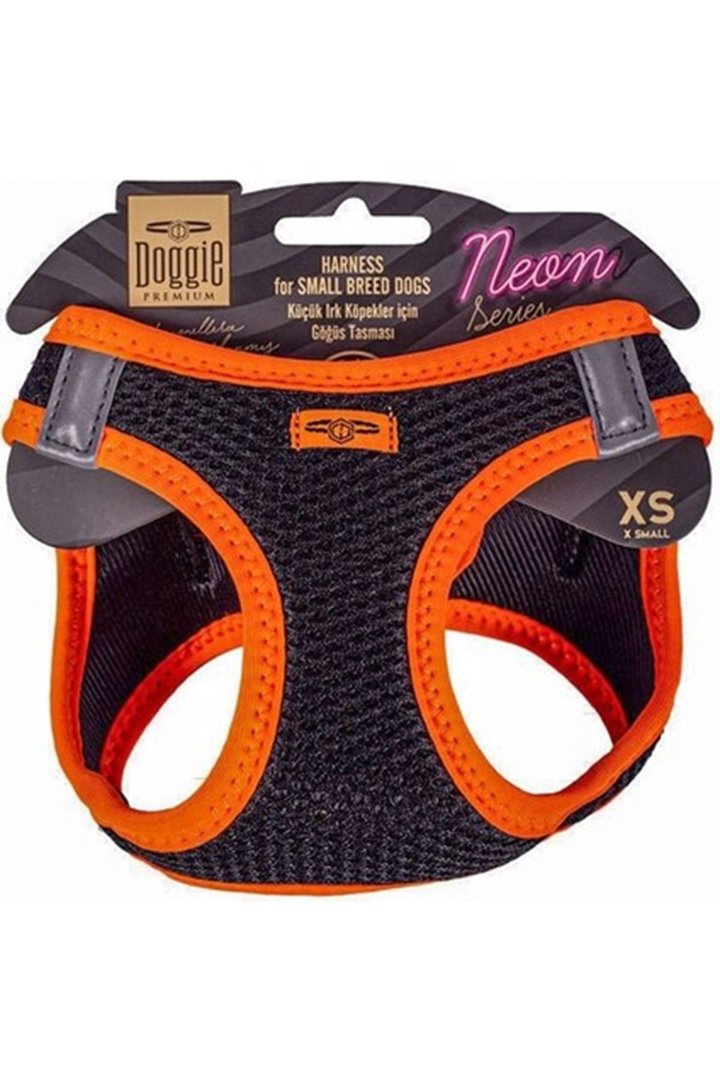 Doggie Köpek Göğüs Tasması Küçük Irk Neon Turuncu