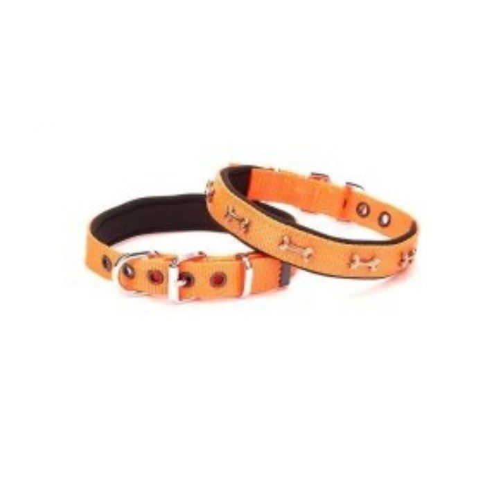 Doggie Köpek Boyun Tasması Kemikli Turuncu 30-35Cm