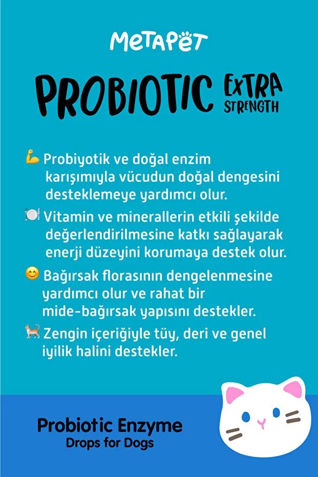 Metapet Kedilere Özel Probiyotik Damla 50 Ml görsel 2