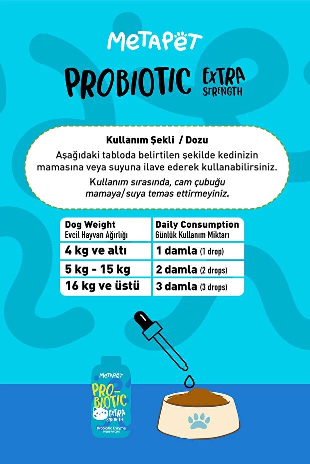 Metapet Kedilere Özel Probiyotik Damla 50 Ml görsel 4