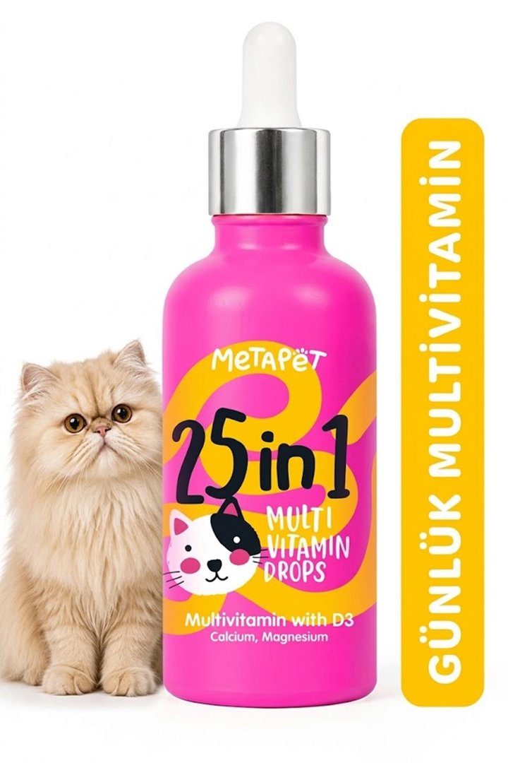 Metapet Kedilere Özel Multivitamin Damla 50 Ml