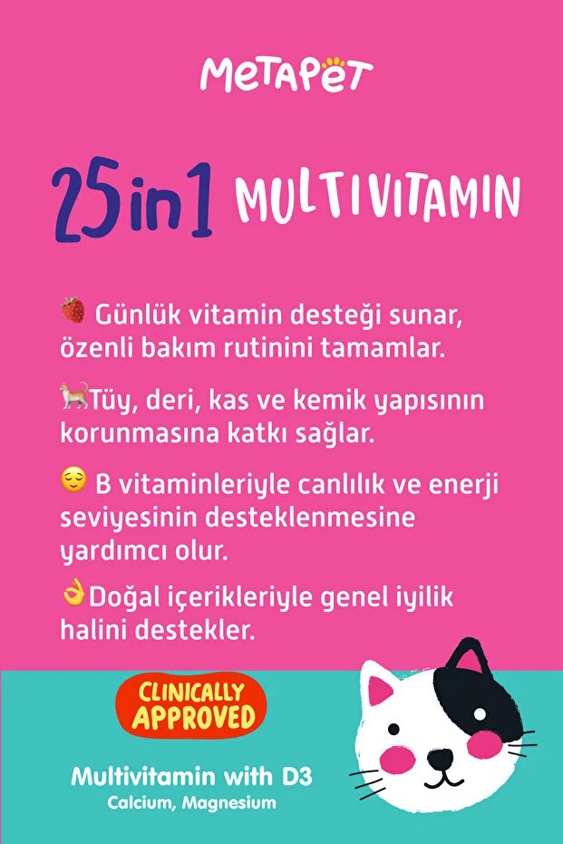 Metapet Kedilere Özel Multivitamin Damla 50 Ml görsel 4