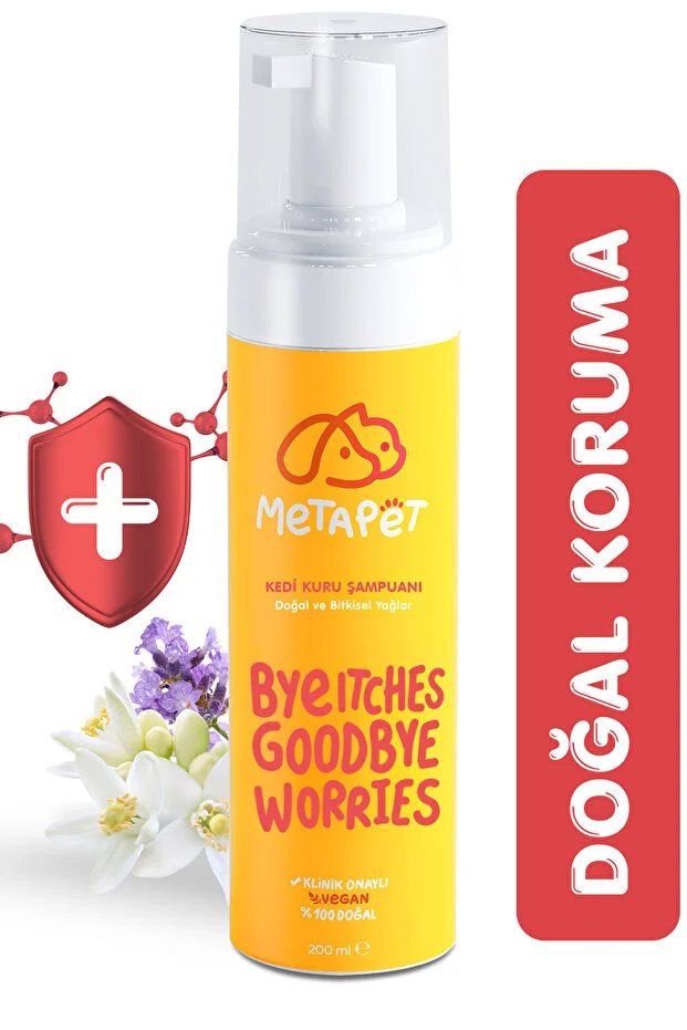 Metapet Kedi Şampuanı Doğal B.Yağlar 200 Ml