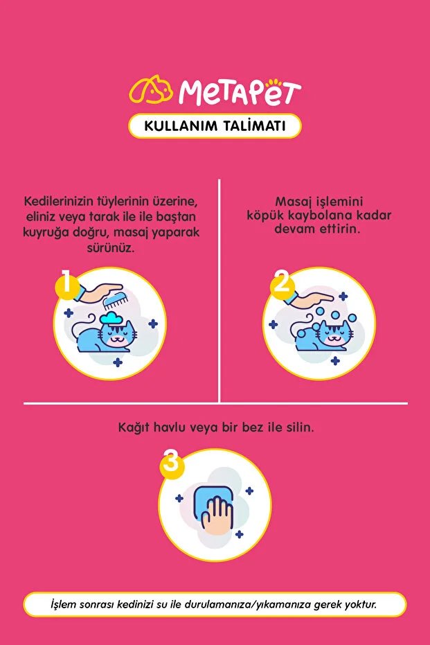 Metapet Kedi Şampuanı Argan Yağı 200 Ml görsel 2