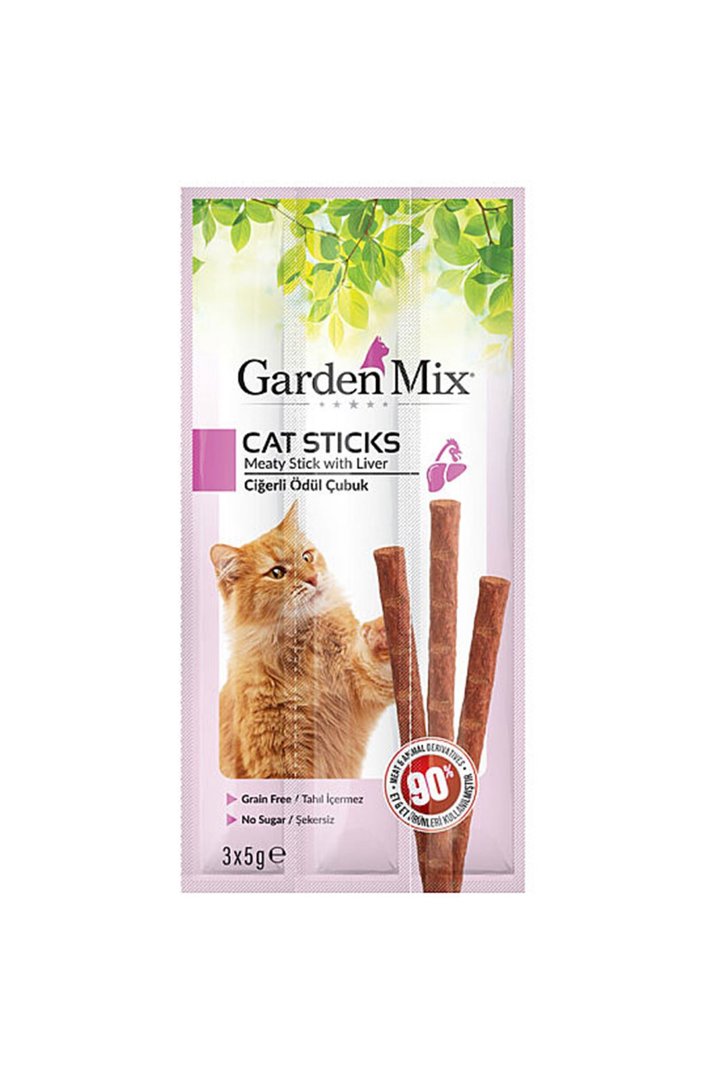 Garden Mix Kedi Ödül Ciğerli Tahılsız Stick 3*5 G
