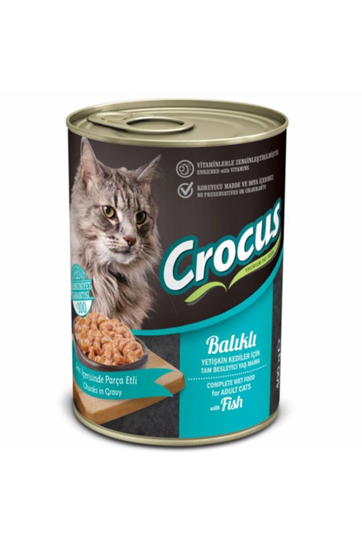 Crocus Kedi Yaş Maması Balıklı 400 G