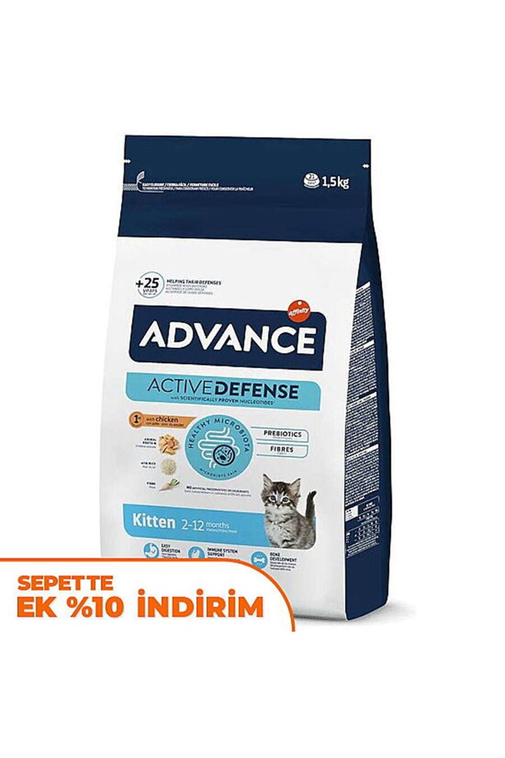 Advance Yavru Kedi Maması Tavuk Ve Pirinçli 1.5 Kg görsel 2
