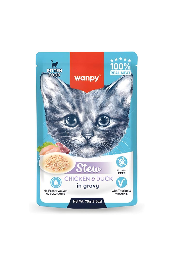 Wanpy Kedi Yaş Maması Tavuklu Ve Ördekli 70 G