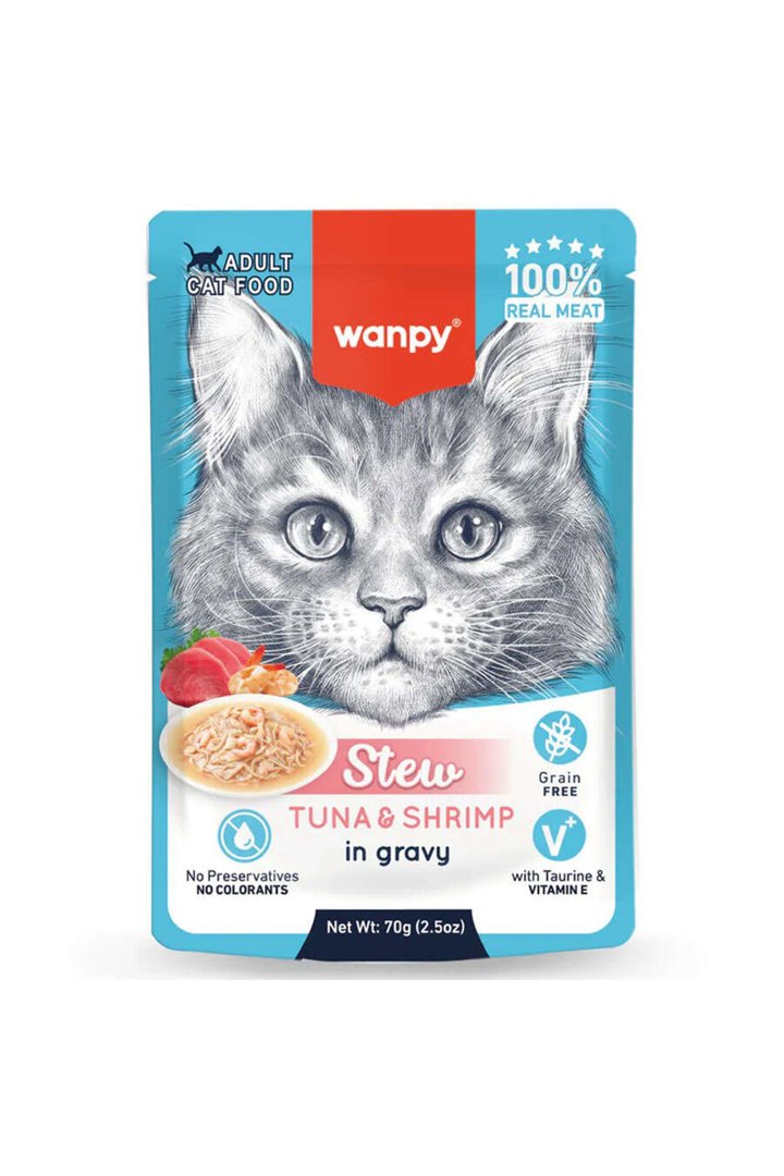 Wanpy Kedi Yaş Maması Balık Ve Karidesli 70 G