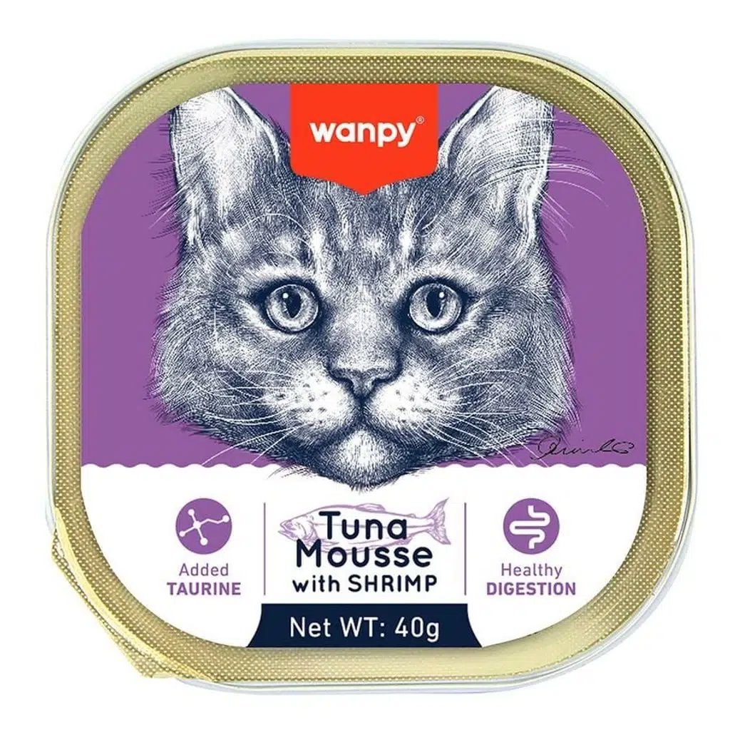Wanpy  Kedi Yaş Mama Ton Balık,Karidesli 40G görsel 7