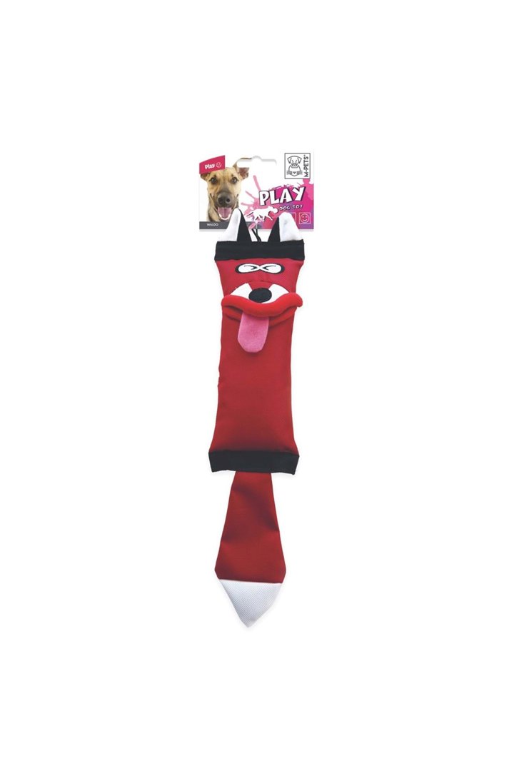 M-Pets Köpek Oyuncağı Sevimli Rakun Peluş Kırmızı görsel 2