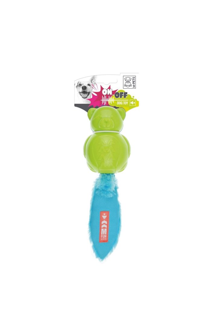 M-Pets Köpek Oyuncağı Sesli Teddy Mavi/Yeşil görsel 2