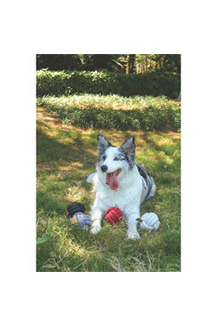 M-Pets Köpek Oyuncağı Örgü Top Beyaz 9.5 Cm