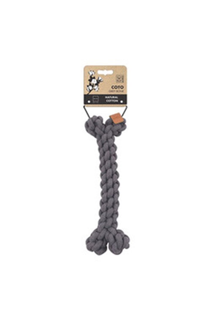 M-Pets Köpek Oyuncağı Örgü Kemik Gri 30 Cm