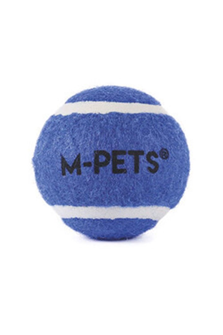 M-Pets Köpek Oyuncağı Hop Tenis Topu Mavi 3'Lü görsel 2