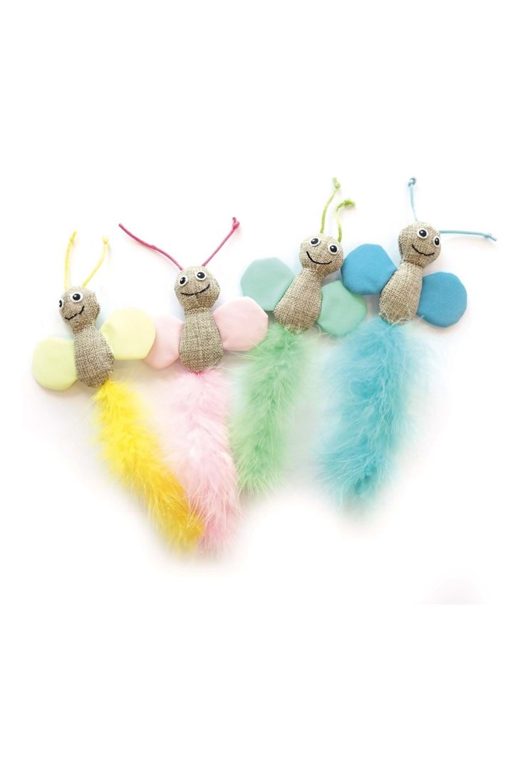 M-Pets Kedi Oyuncağı Kelebek Karışık Renkli görsel 2