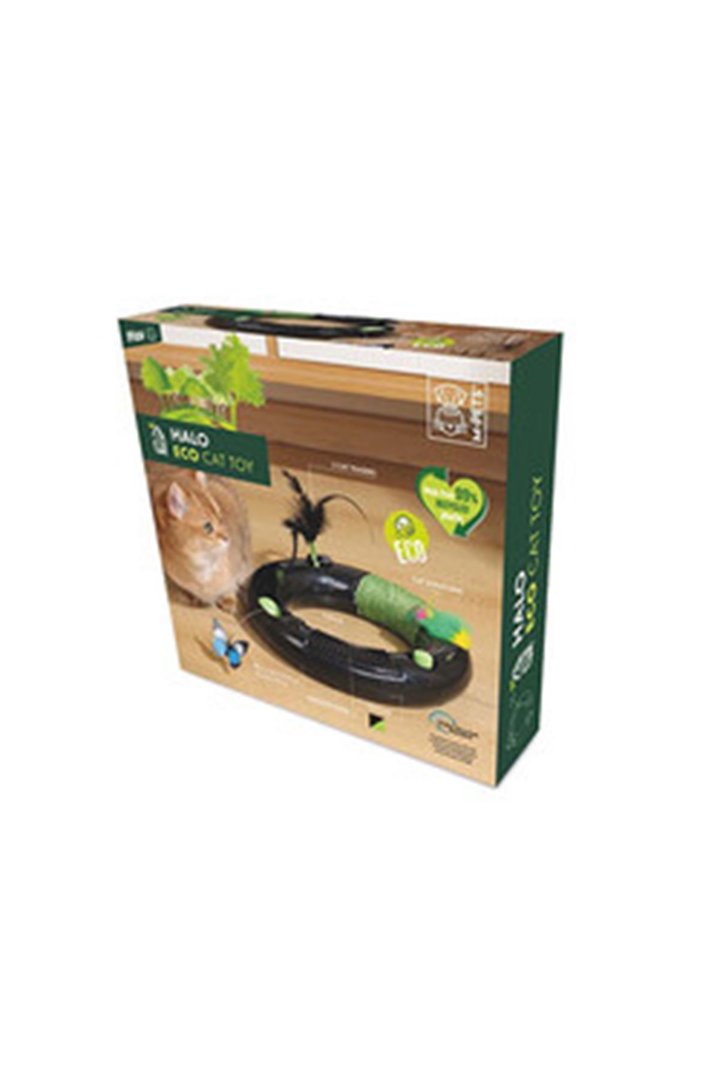 M-Pets Kedi Oyuncağı Halo Eco Siyah 30*30*5.5 Cm görsel 2
