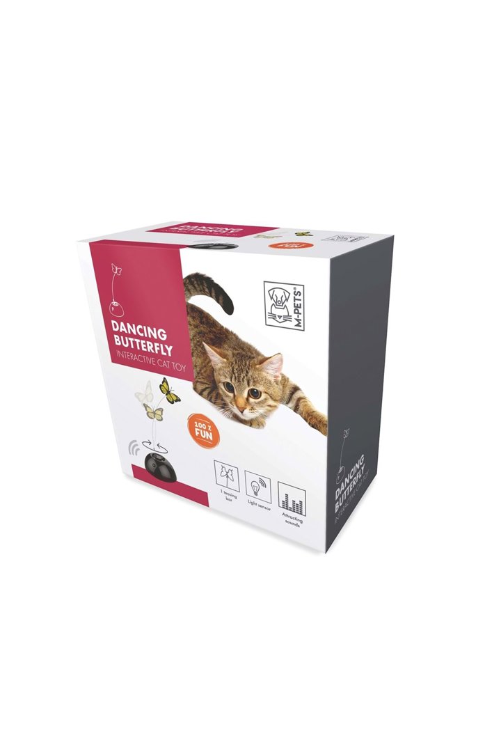 M-Pets Kedi Oyuncağı Dancing Butterfly Siyah