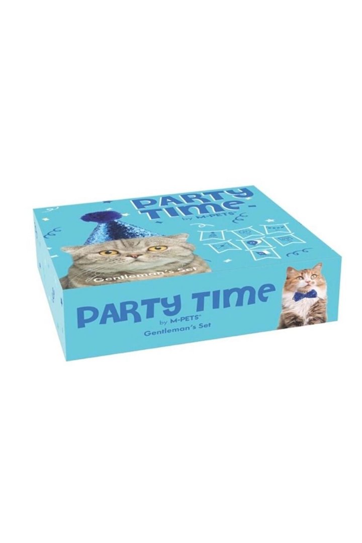 M-Pets Kedi Doğum Günü Seti Party Time 20*20*7 Cm görsel 4