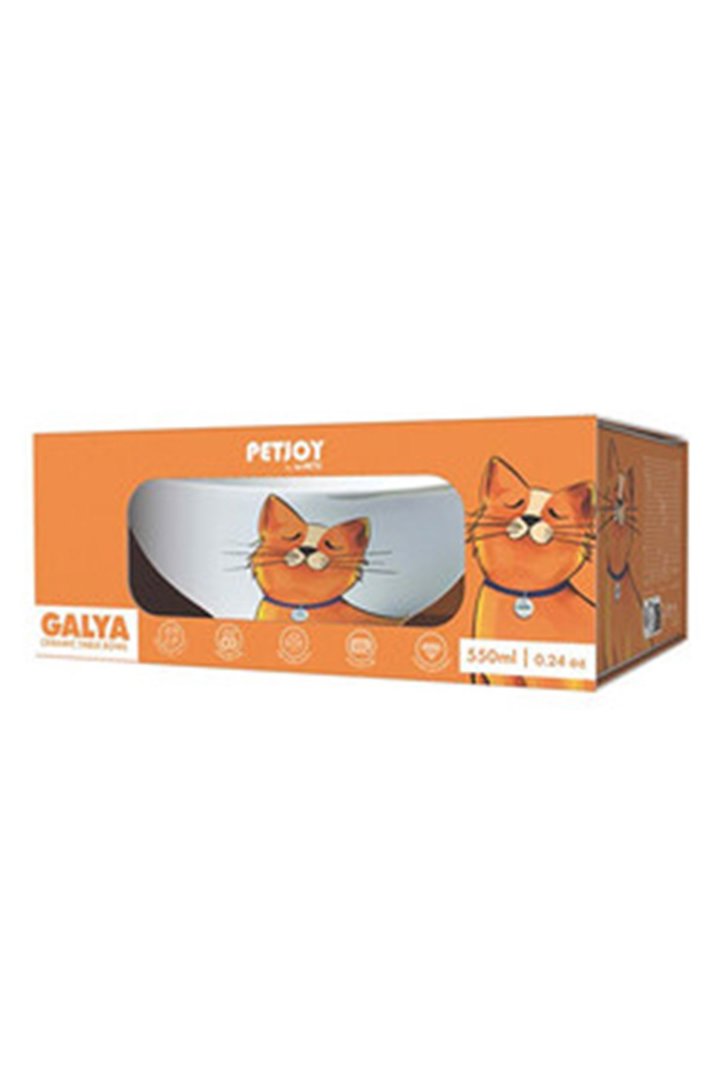 M-Pets Kedi Mama Ve Su Kabı Galya Seramik 550 Ml görsel 3