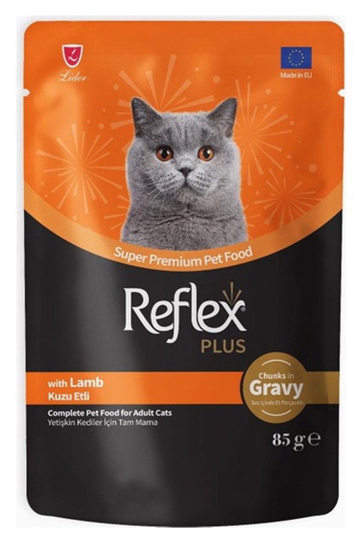 Reflex Plus Kedi Maması Et Parçalı Kuzu Etli 85 G