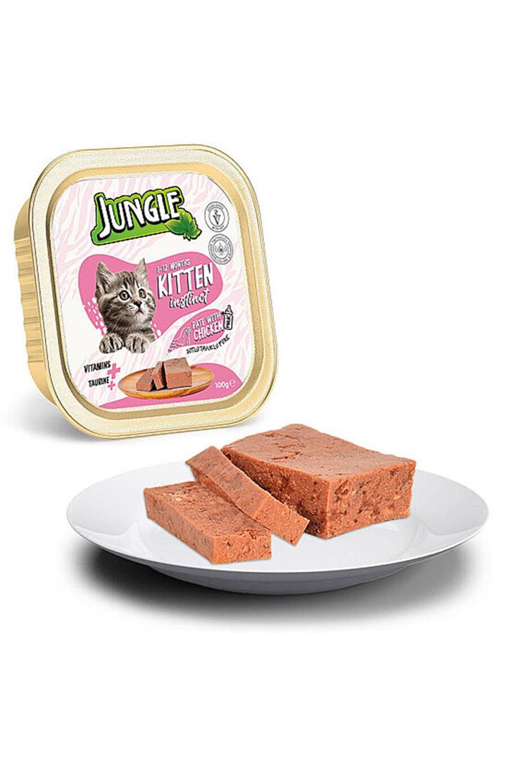 Jungle Yavru Kedi Yaş Maması Sütlü Ve Tavuklu 100G görsel 3