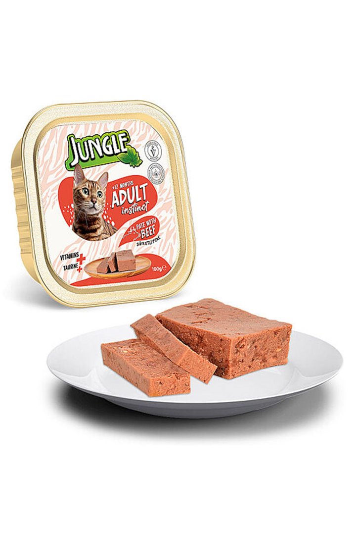 Jungle Kedi Yaş Maması Dana Etli 100 G görsel 3