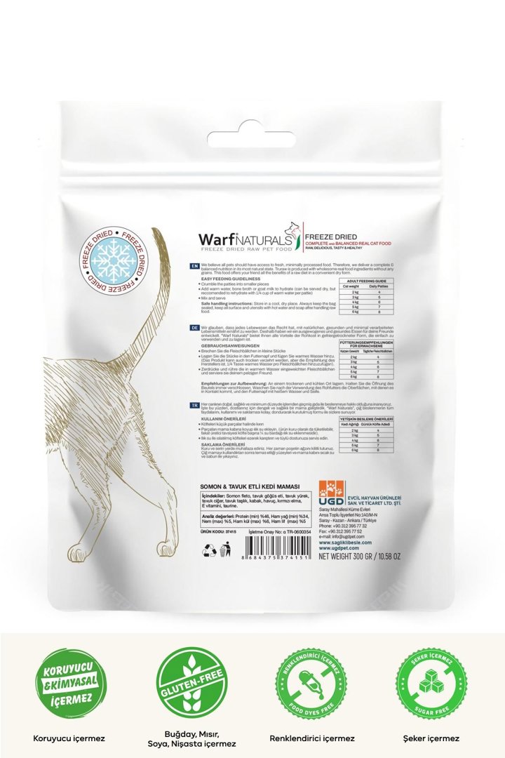Warf Kedi Maması Somonlu Ve Tavuk Etli 300 G görsel 2