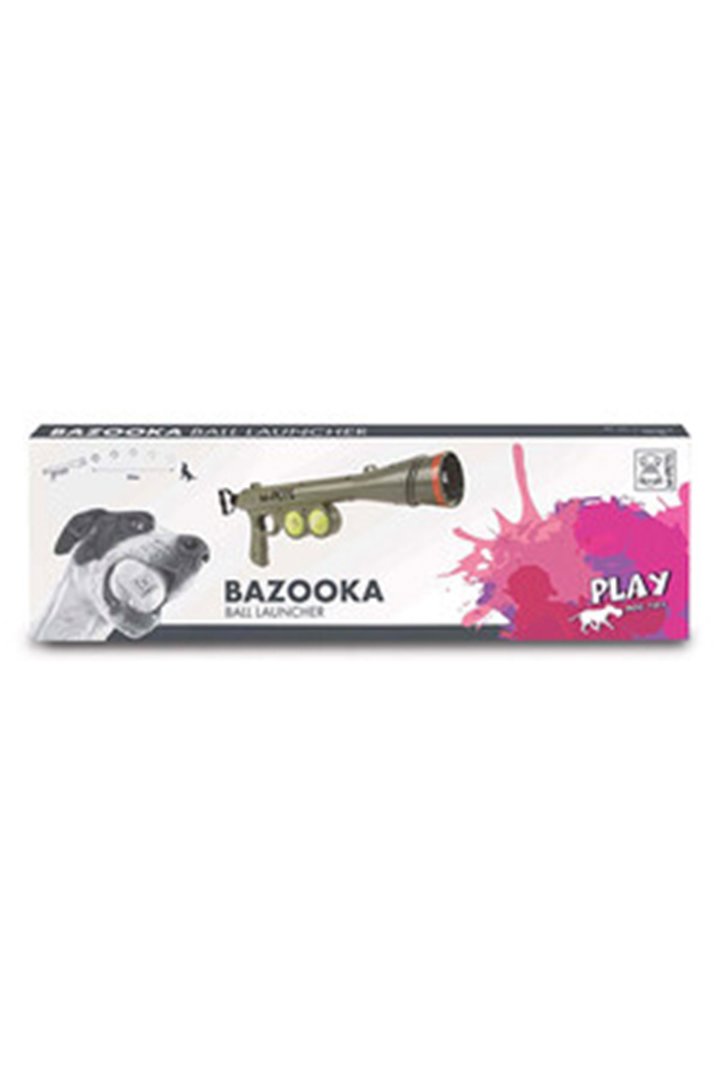 M-Pets Köpek Oyuncağı Bazooka Top Fırlatıcı Yeşil görsel 2