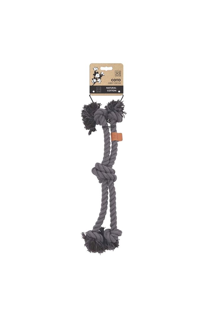 M-Pets Köpek Diş İpi Örgü Gri 60*11.5 Cm görsel 3