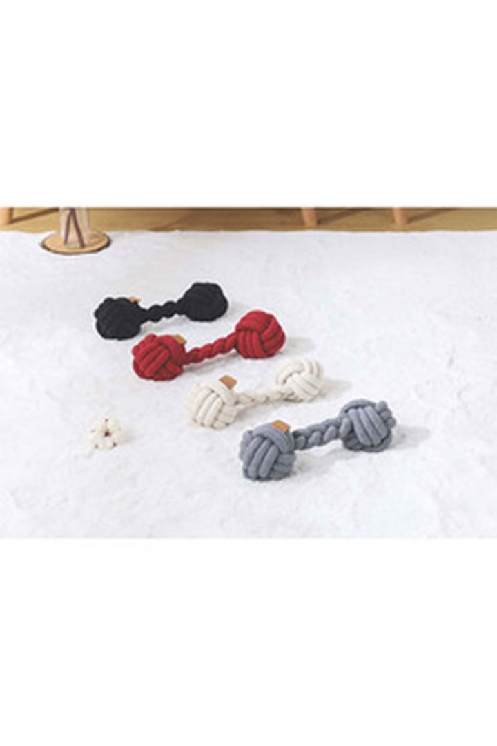 M-Pets Köpek Diş İpi İki Düğümlü Gri 28*9 Cm görsel 3