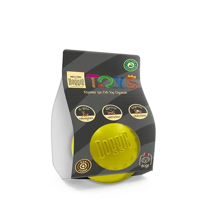 Doggie Köpek Oyuncağı Top Sarı 7 Cm