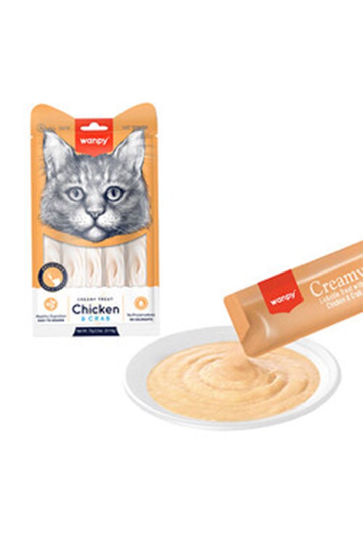 Wanpy Kedi Krema Tavuklu, Yengeçli 5*14 G görsel 2