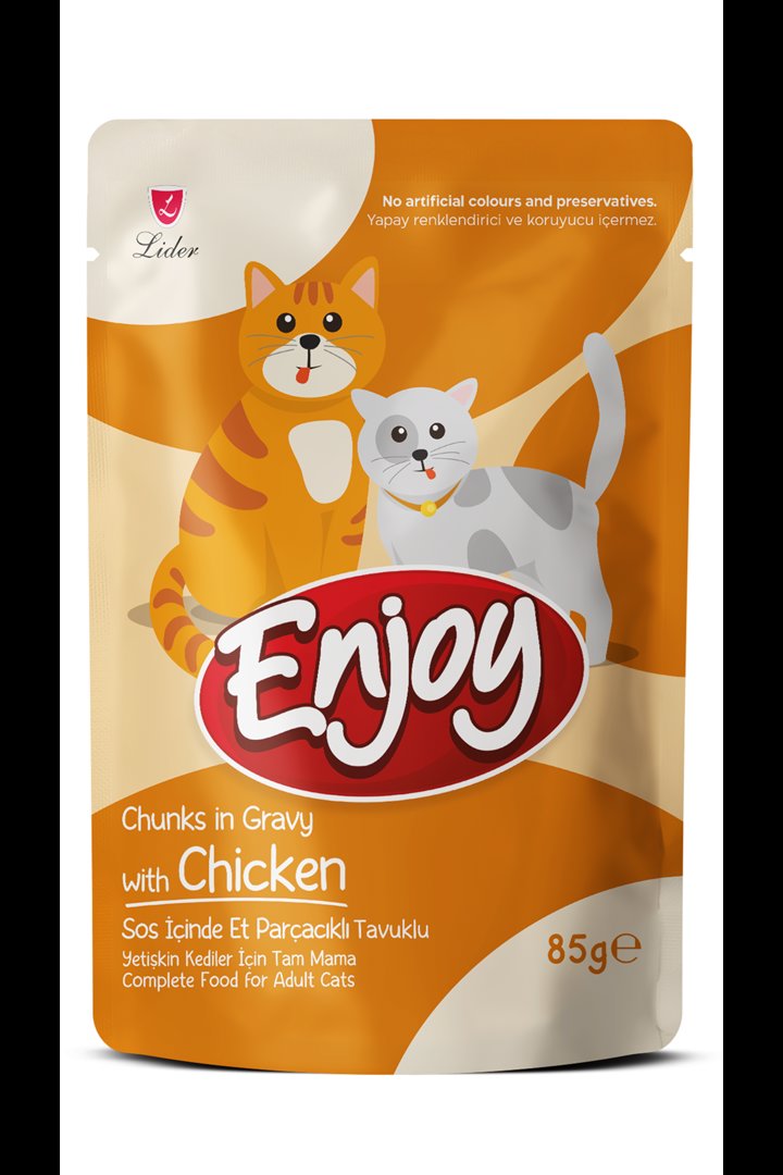 Enjoy Kedi Yaş Maması Tavuklu 85 G