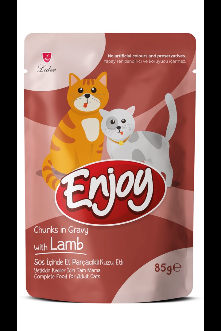 Enjoy Kedi Yaş Maması Kuzu Etli 85 G