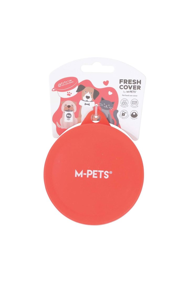 M-Pets Konserve Plastik Koruma Kapağı Kırmızı 9 Cm görsel 2