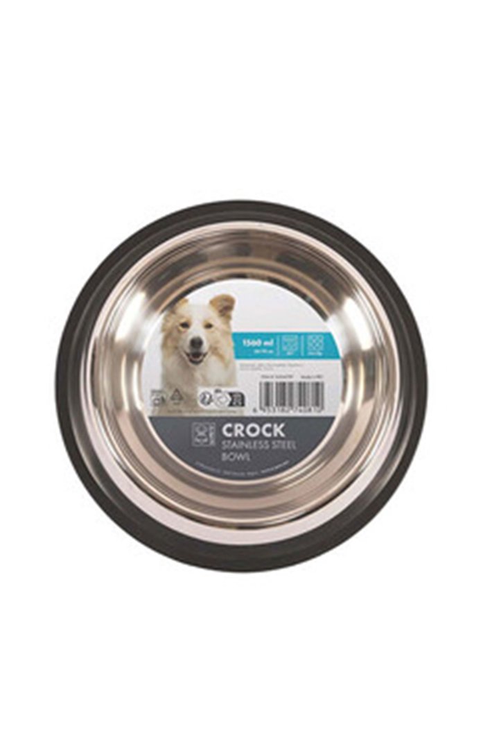 M-Pets Crock  Mama ve Su Kabı Paslanmaz Çelik (XL)
