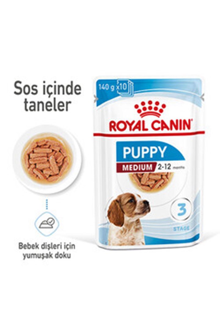Royal Canin Yavru Köpek Yaş Maması Orta Irk 140 G görsel 6