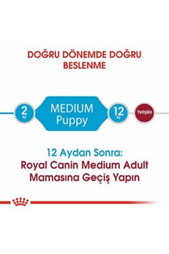 Royal Canin Yavru Köpek Maması Orta Irk 4 Kg görsel 5