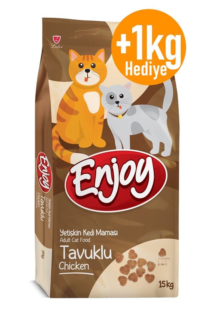 Enjoy Kedi Maması Tavuklu 15 Kg + 1 Kg Hediye