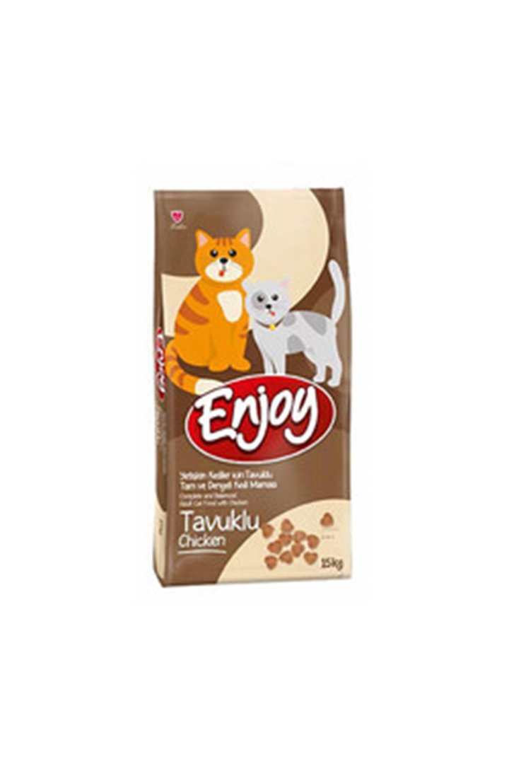 Enjoy Kedi Maması Tavuklu 15 Kg görsel 3
