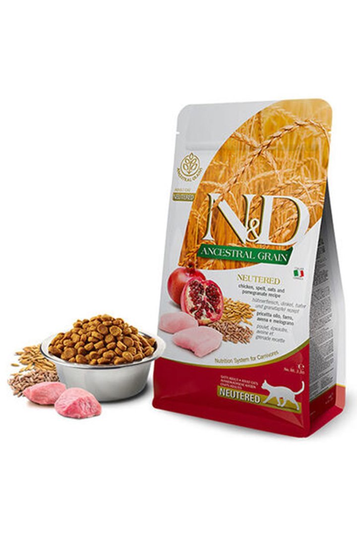 N&D Kısır Kedi Maması Tavuklu ve Narlı 5 Kg