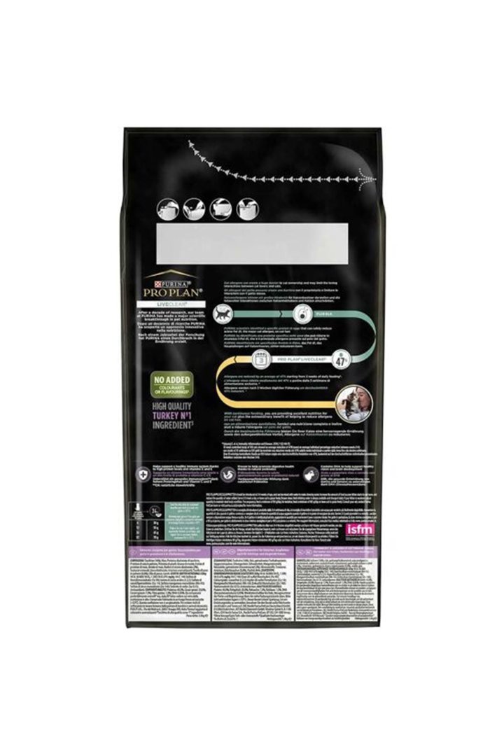 Proplan Yavru Kedi Maması Live Clear Hindili 1.4Kg görsel 3