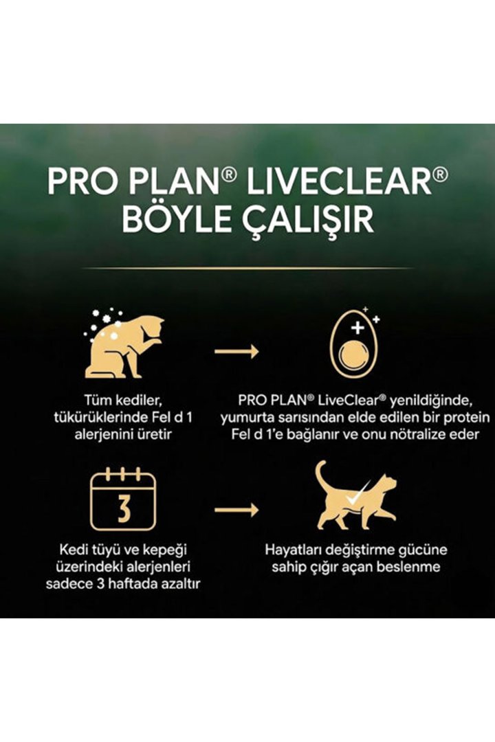 Proplan Yavru Kedi Maması Live Clear Hindili 1.4Kg görsel 5